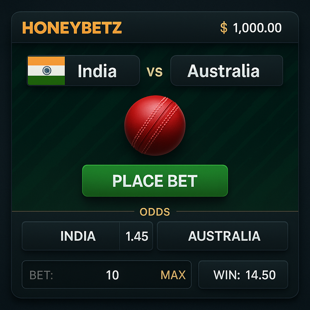 Honeybetz - Cricket Betting - Test Match and Big Bash Bets